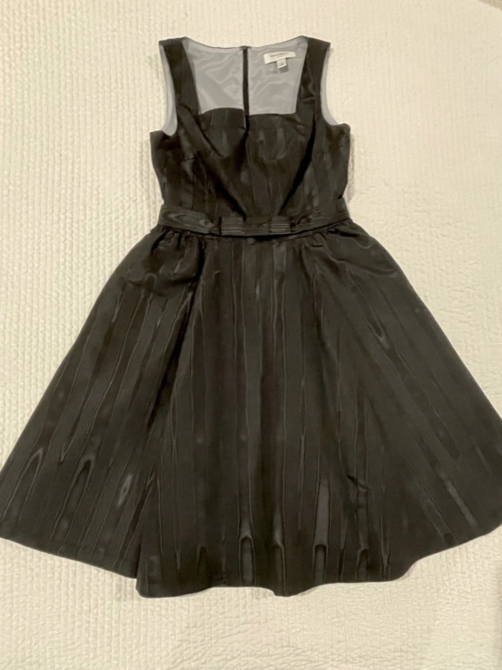 Isaac Mizrahi Moire Taffeta Sleeveless Dress with Pockets Black Size 6